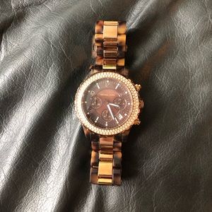 Micheal Kors Watch Rose Gold and Tortoise